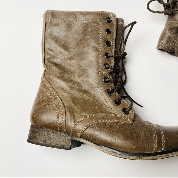 Steve Madden Taupe Toopa Combat Boots 6.5 - Picture 3 of 7